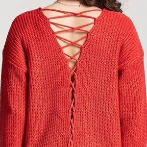 Tie up back sweater ⭐️